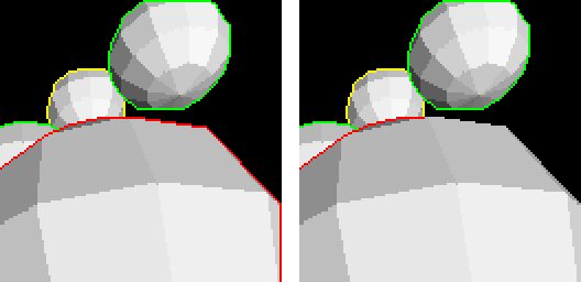 Edge marking with different polygon IDs